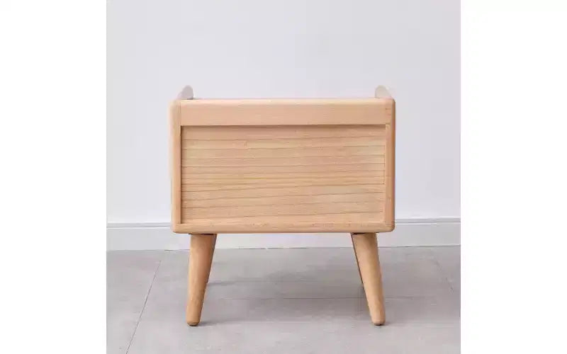 Table de chevet avec meuble de rangement, en hêtre massif simple, 40 cm de haut