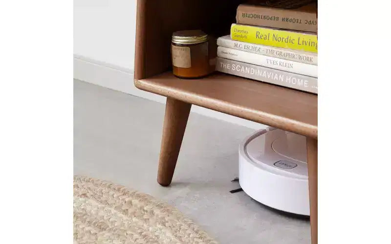 Table de chevet avec meuble de rangement, en hêtre massif simple, 40 cm de haut