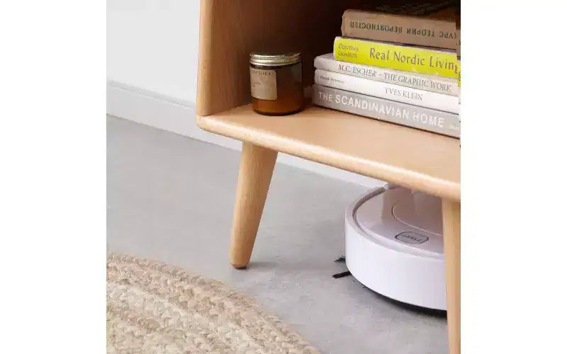Table de chevet avec meuble de rangement, en hêtre massif simple, 40 cm de haut
