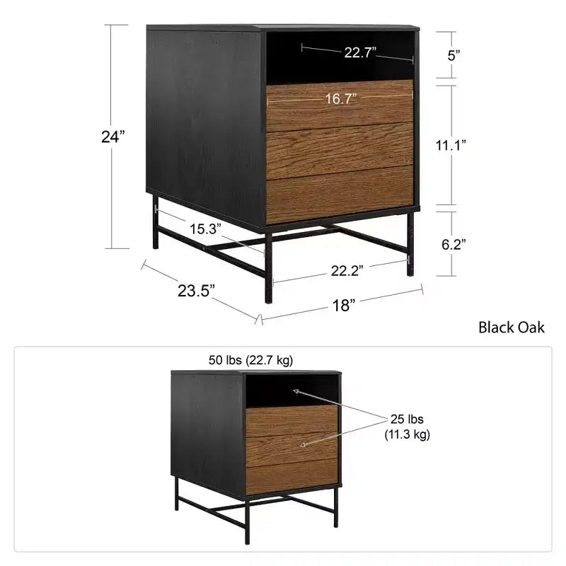 Table d'appoint, chêne noir