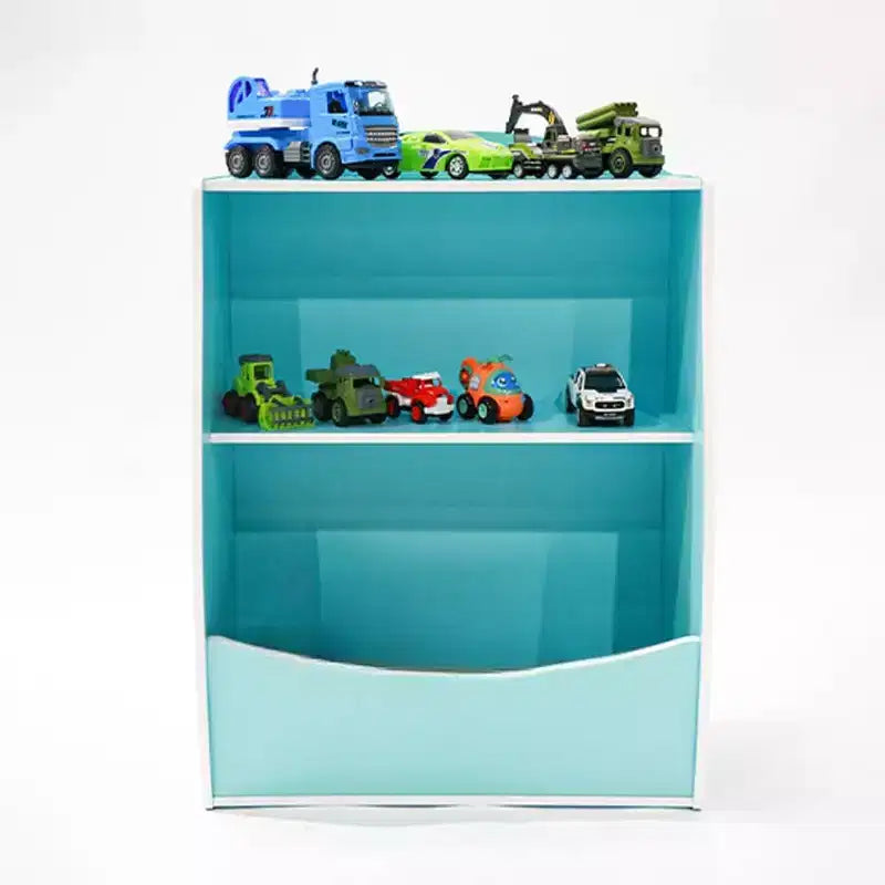 Étagère à livres et organisateur de jouets pour enfants – Étagère de rangement en bois à 2 niveaux avec dispositif anti-basculement