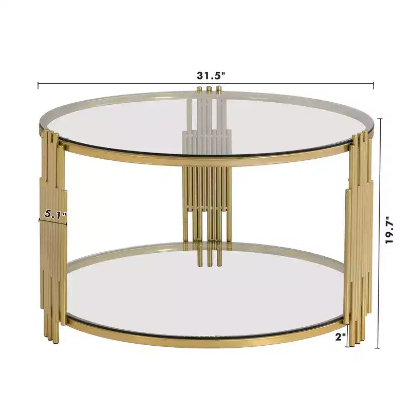 Table basse pouf ronde large à 2 niveaux capitonnée