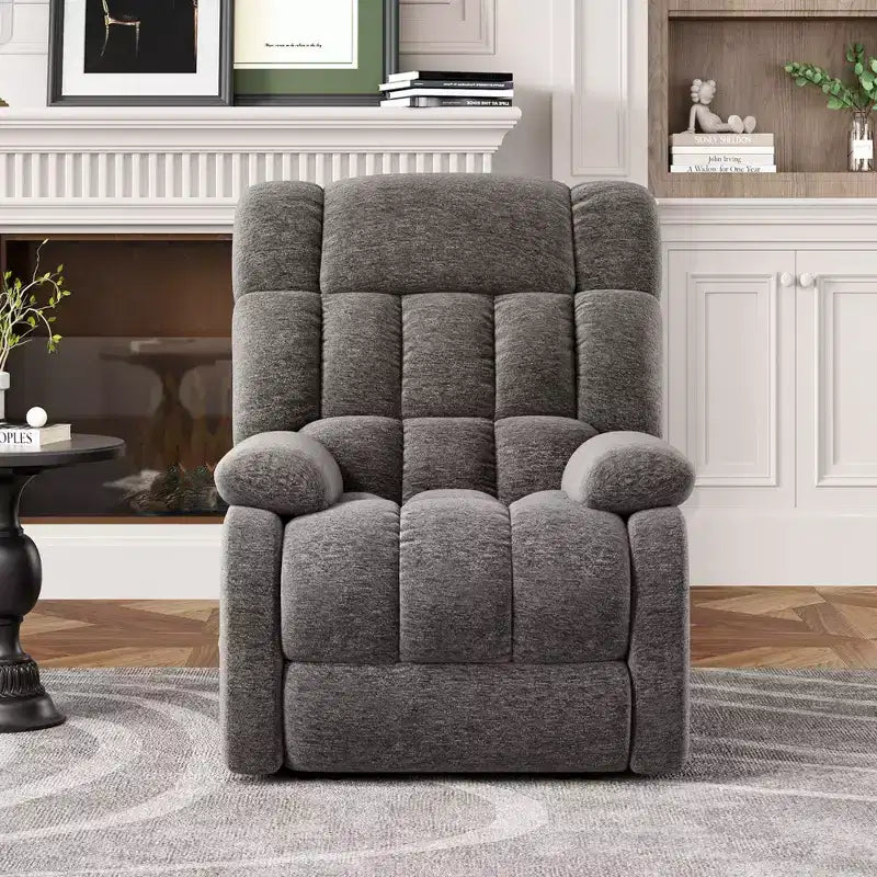 Canapé inclinable réglable, pouf + poche latérale, design ergonomique