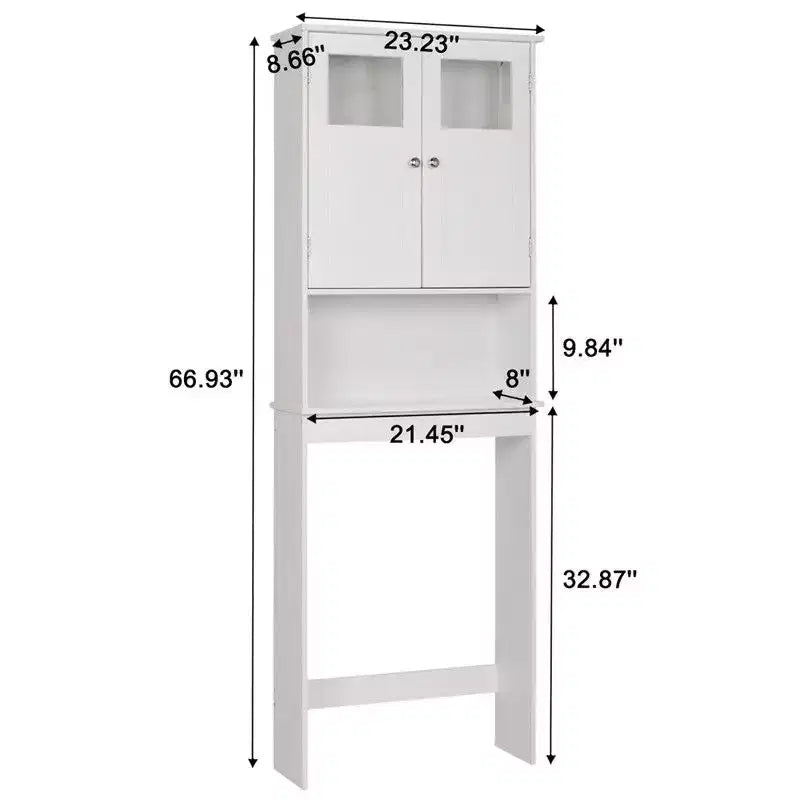Meuble de rangement autoportant au-dessus des toilettes
