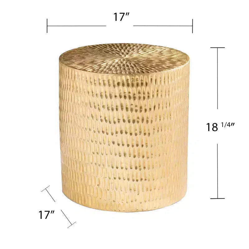 Table d'appoint ronde dorée