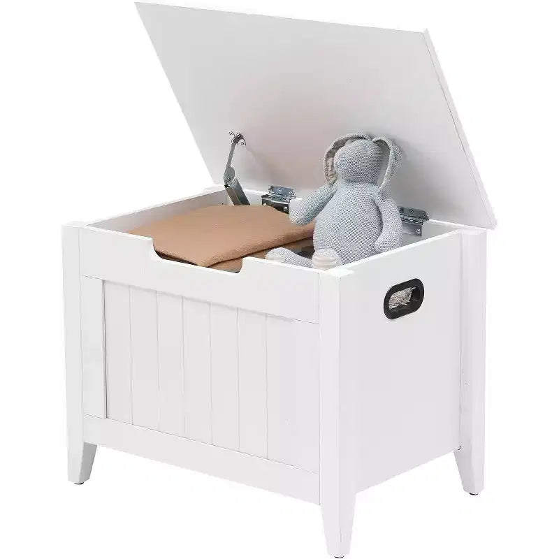 Banc à chaussures en bois avec couvercle rabattable, coffre de rangement rembourré pour entrée