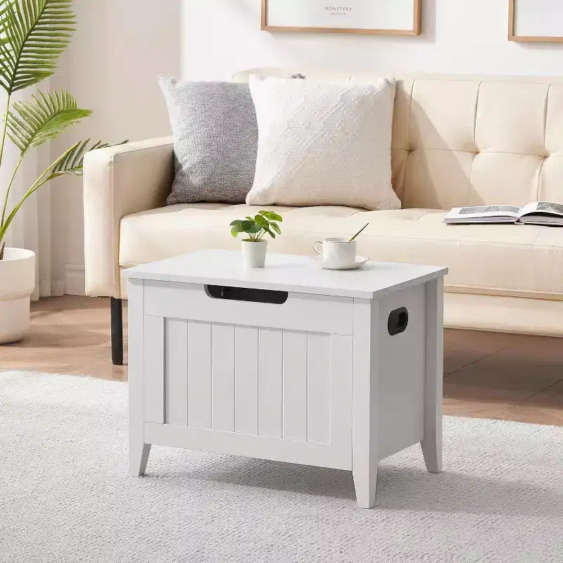 Banc à chaussures en bois avec couvercle rabattable, coffre de rangement rembourré pour entrée