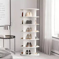 COZONY 360 Rotating Shoe Rack Organizer - 6-Tier Spinning Shoe Tower, Large Capacity Vertical Storage Stand for Shoes & Accessories