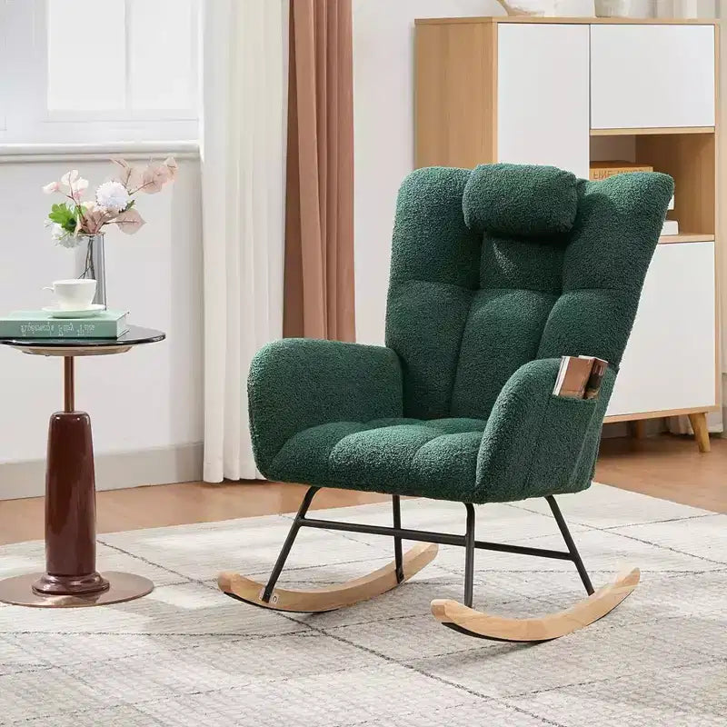 Fauteuil à bascule pour chambre d'enfant, tapissé, planeur, fauteuil à bascule d'appoint