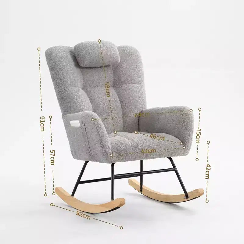 Fauteuil à bascule pour chambre d'enfant, tapissé, planeur, fauteuil à bascule d'appoint