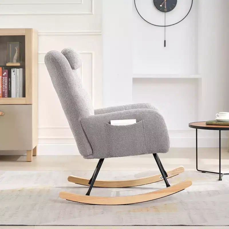 Fauteuil à bascule pour chambre d'enfant, tapissé, planeur, fauteuil à bascule d'appoint