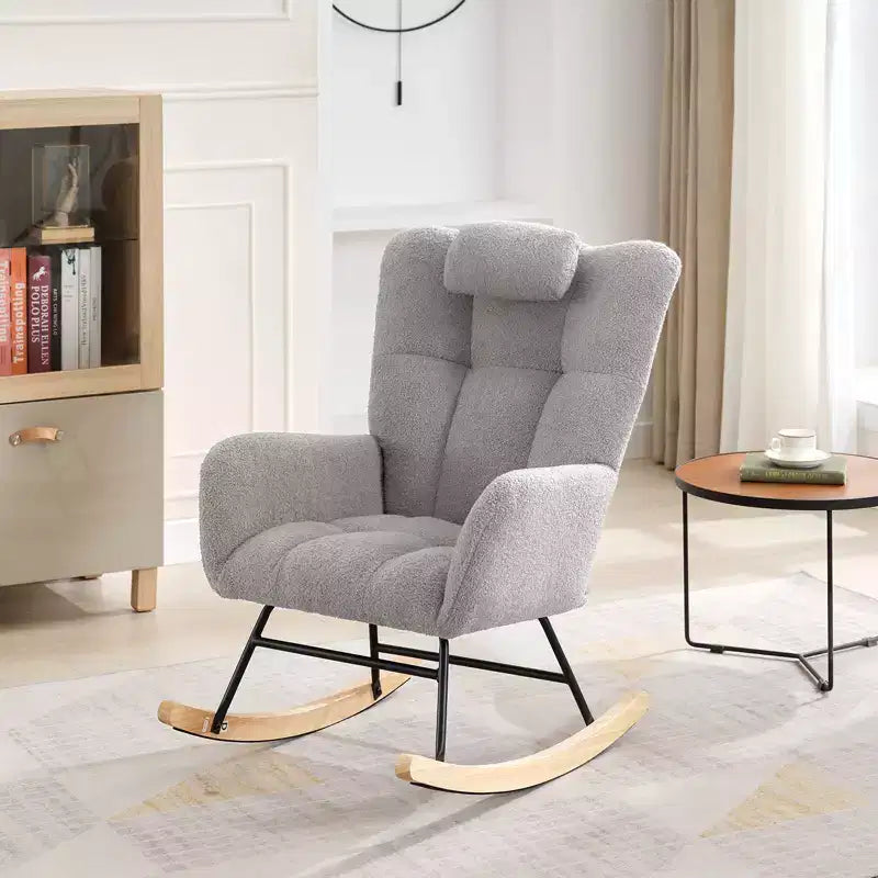 Fauteuil à bascule pour chambre d'enfant, tapissé, planeur, fauteuil à bascule d'appoint