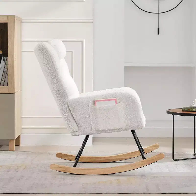 Fauteuil à bascule pour chambre d'enfant, tapissé, planeur, fauteuil à bascule d'appoint