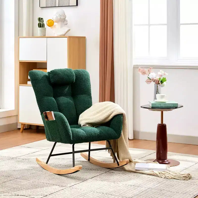Fauteuil à bascule pour chambre d'enfant, tapissé, planeur, fauteuil à bascule d'appoint