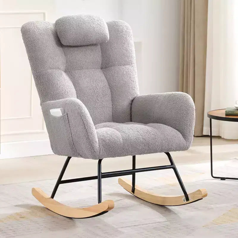 Fauteuil à bascule pour chambre d'enfant, tapissé, planeur, fauteuil à bascule d'appoint