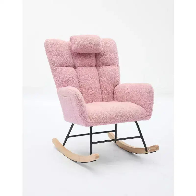 Fauteuil à bascule pour chambre d'enfant, tapissé, planeur, fauteuil à bascule d'appoint