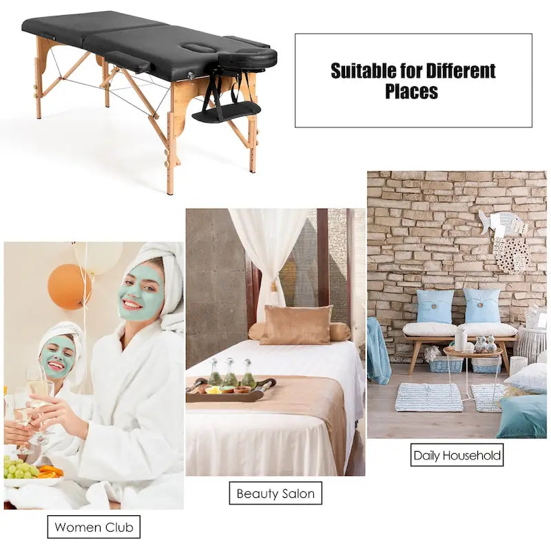 Table de massage portable ajustable pour lit de spa facial et tatouage