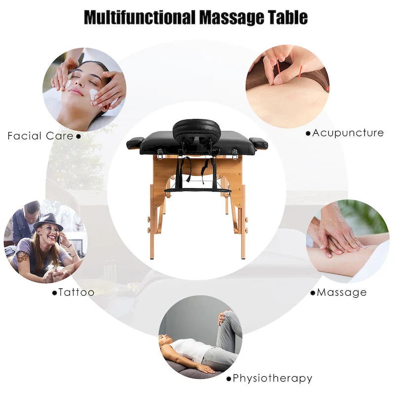 Table de massage portable ajustable pour lit de spa facial et tatouage