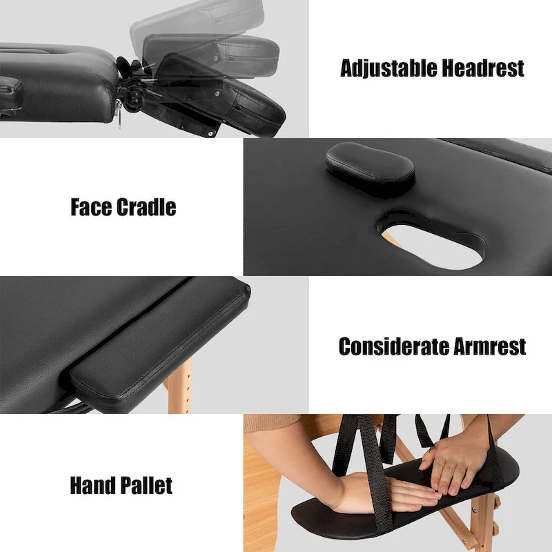 Table de massage portable ajustable pour lit de spa facial et tatouage