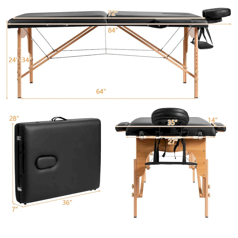 Table de massage portable ajustable pour lit de spa facial et tatouage