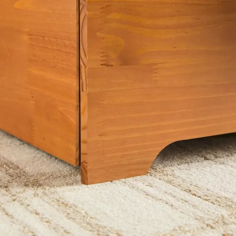 Lit plateforme de rangement en bois massif Mid-Century Modern