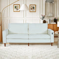 Causeuse de style moderne avec accoudoirs carrés de 208 cm de largeur en tissu chenille avec ports USB