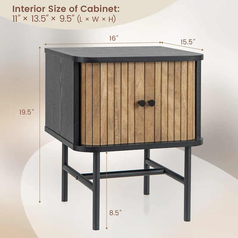 Table de chevet d'appoint compacte et moderne avec tiroir coulissant