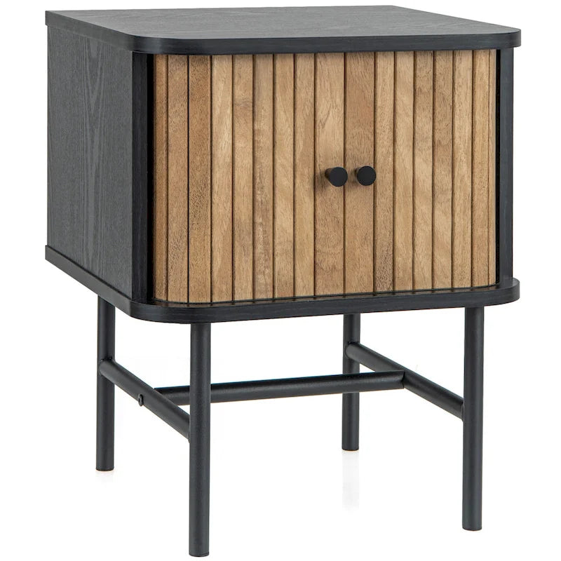 Table de chevet d'appoint compacte et moderne avec tiroir coulissant