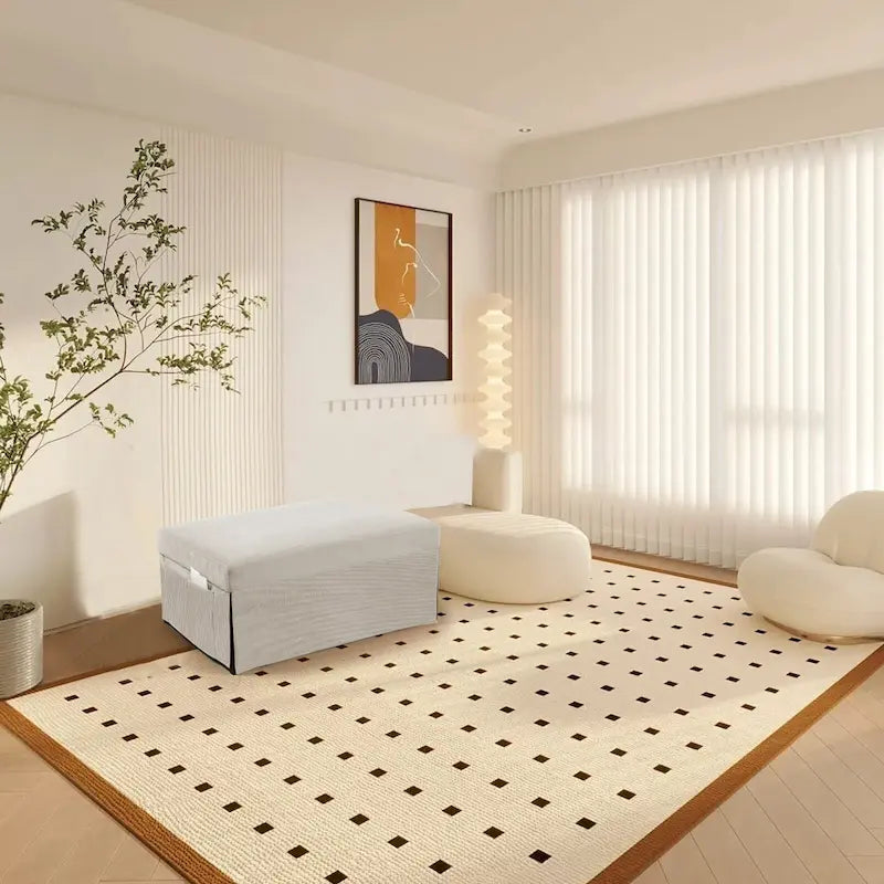 Fauteuil de salon convertible en velours côtelé blanc