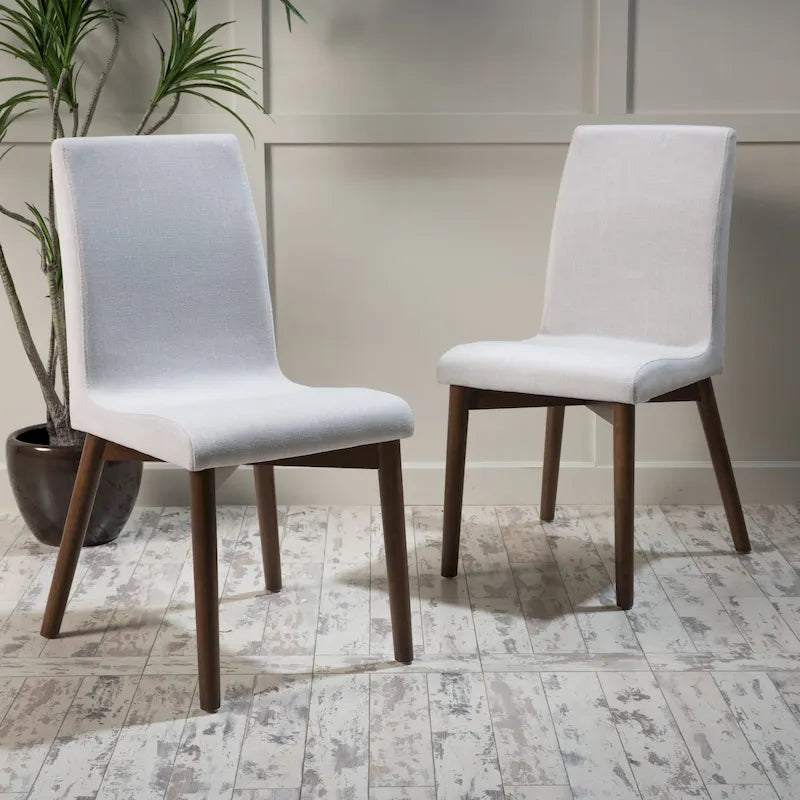 Chaise de salle à manger en tissu du milieu du siècle