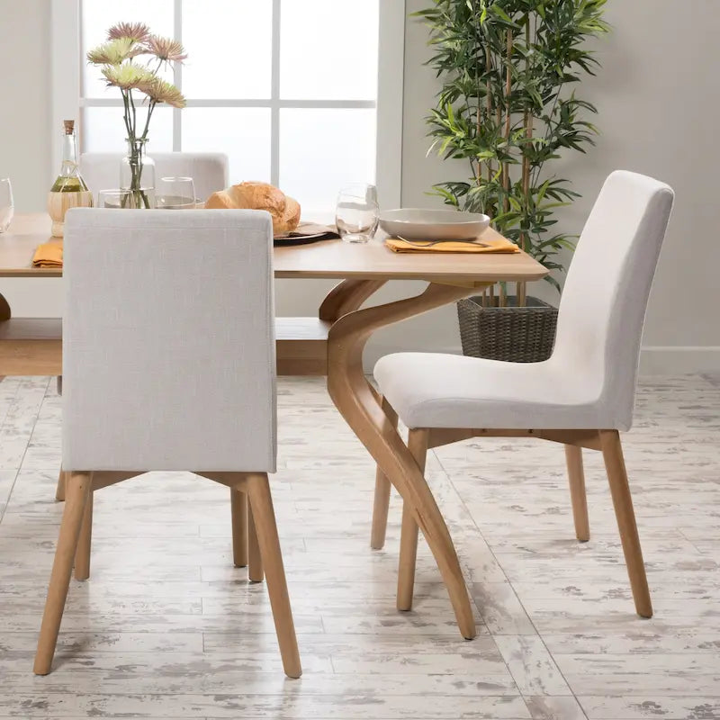 Chaise de salle à manger en tissu du milieu du siècle