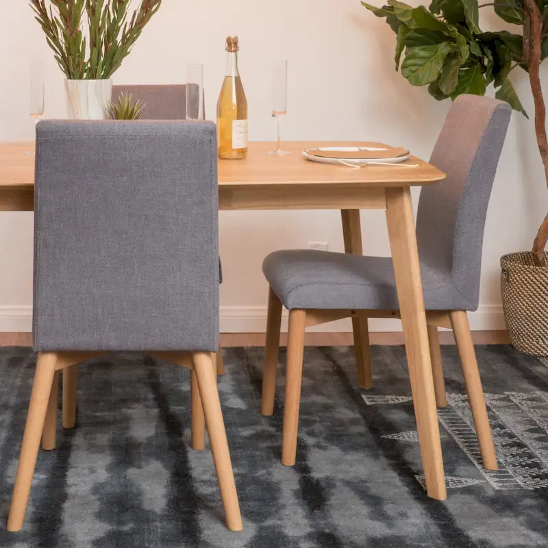 Chaise de salle à manger en tissu du milieu du siècle