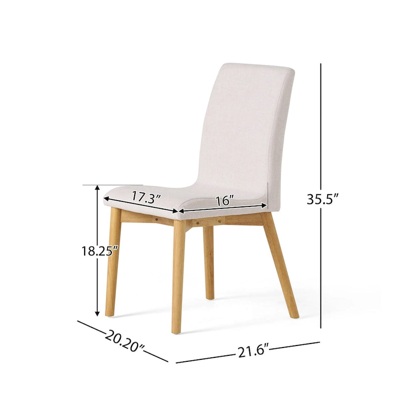 Chaise de salle à manger en tissu du milieu du siècle