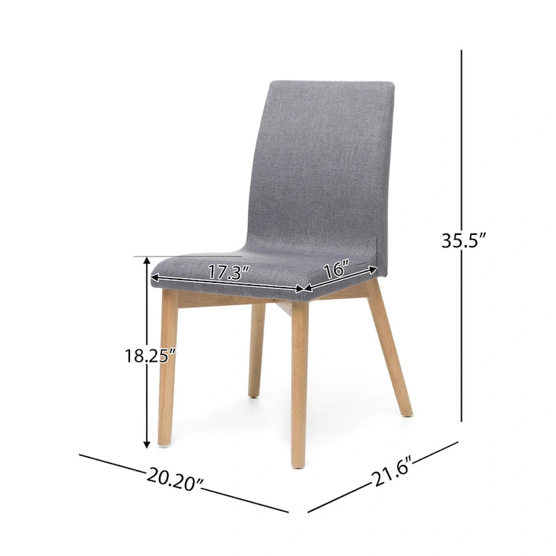 Chaise de salle à manger en tissu du milieu du siècle