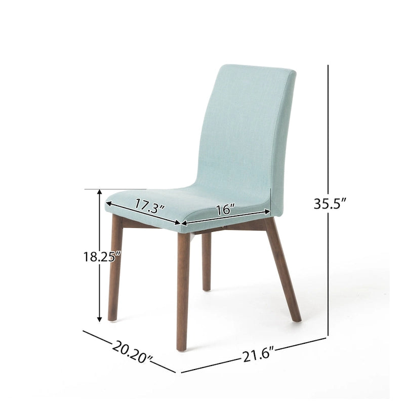 Chaise de salle à manger en tissu du milieu du siècle