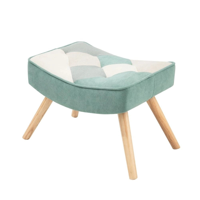 Fauteuil d'appoint avec pouf, Fauteuil et pouf de salon, Fauteuil d'appoint confortable