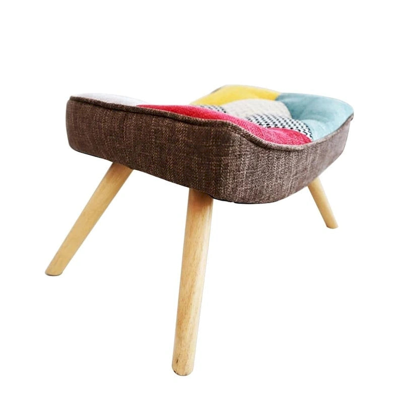 Fauteuil d'appoint avec pouf, Fauteuil et pouf de salon, Fauteuil d'appoint confortable