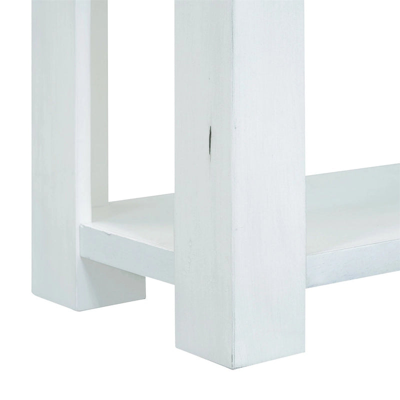 Console rustique avec tiroirs de rangement et étagère inférieure