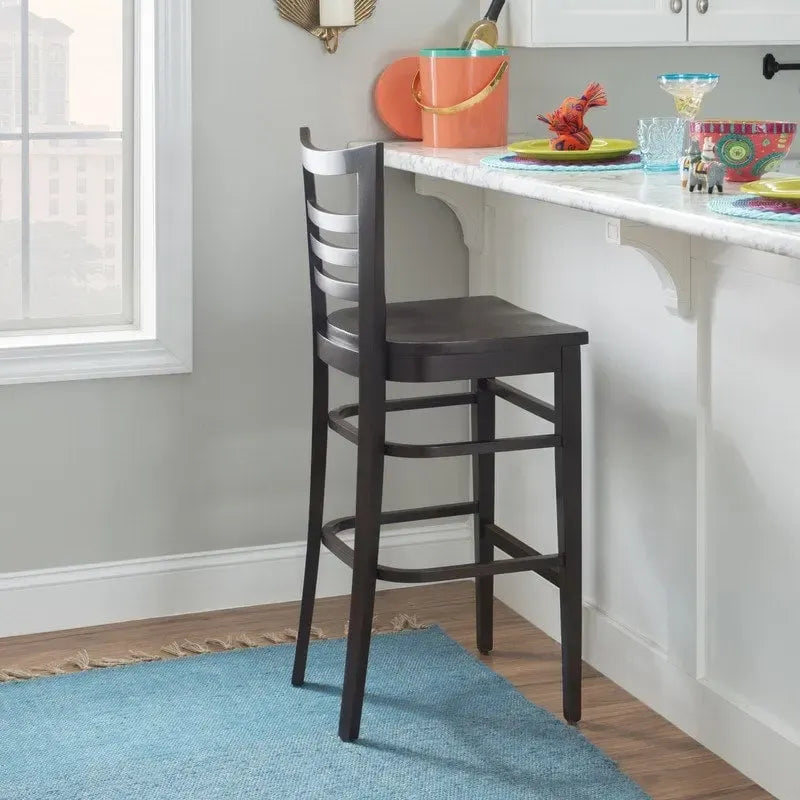 Tabouret de bar rustique en bois massif