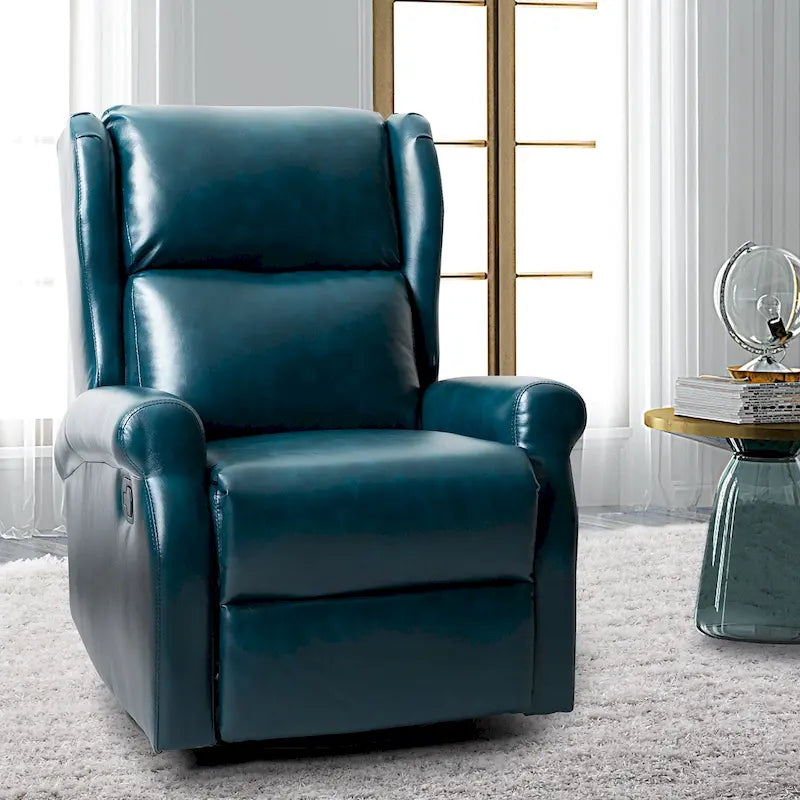 Fauteuil de chambre d'enfant pivotant contemporain en similicuir avec base en métal