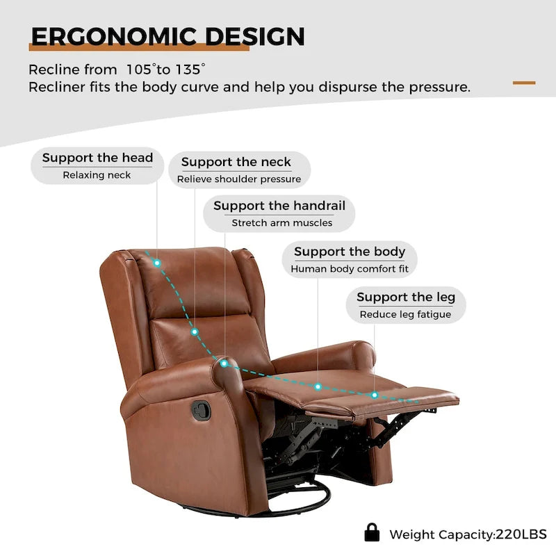 Fauteuil de chambre d'enfant pivotant contemporain en similicuir avec base en métal