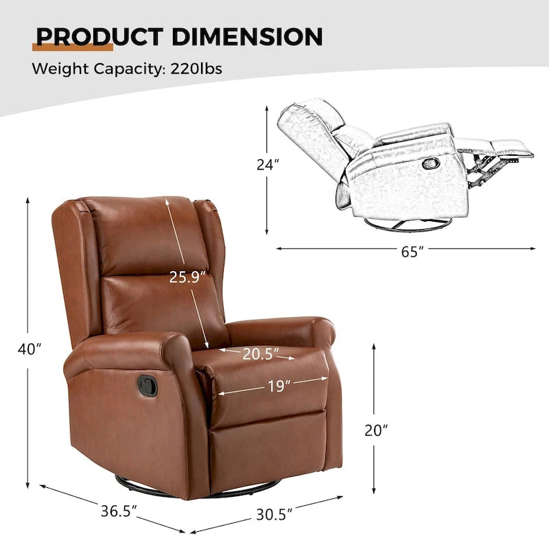 Fauteuil de chambre d'enfant pivotant contemporain en similicuir avec base en métal