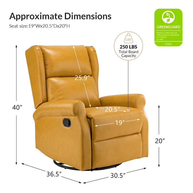 Fauteuil de chambre d'enfant pivotant contemporain en similicuir avec base en métal