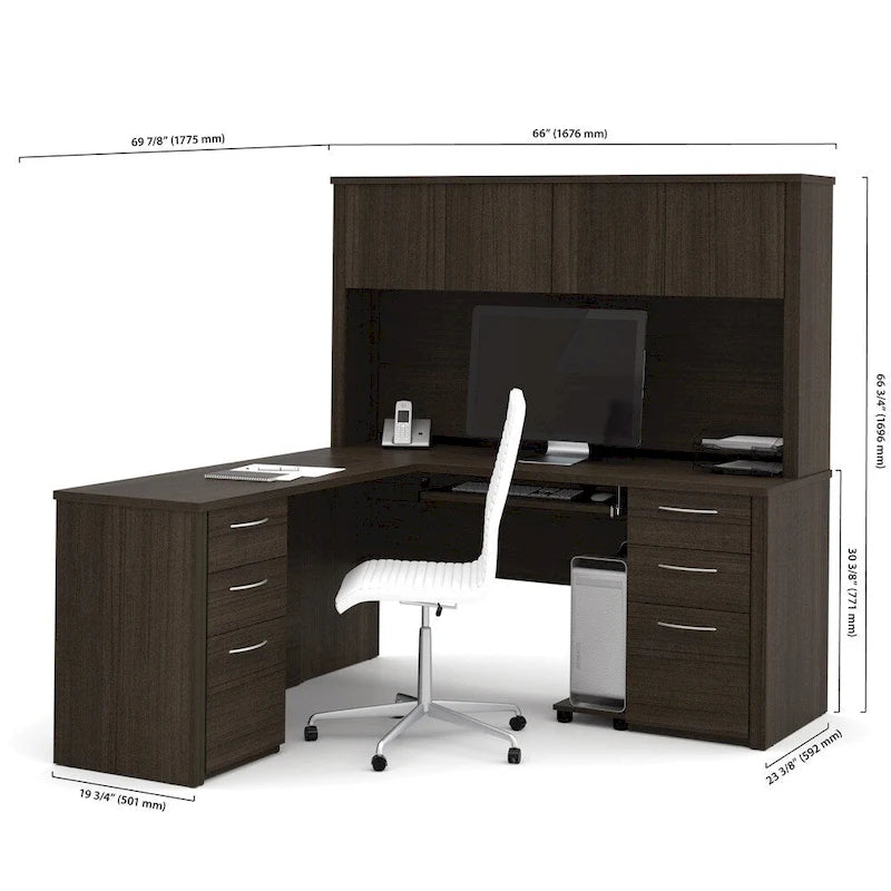 Bureau d'angle 6 tiroirs