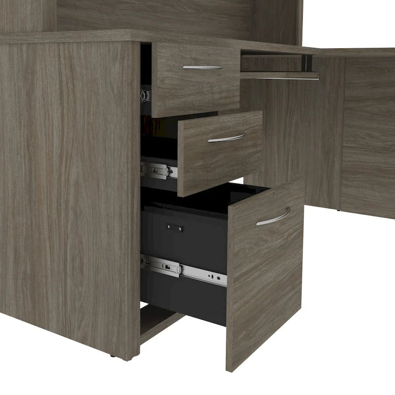Bureau d'angle 6 tiroirs