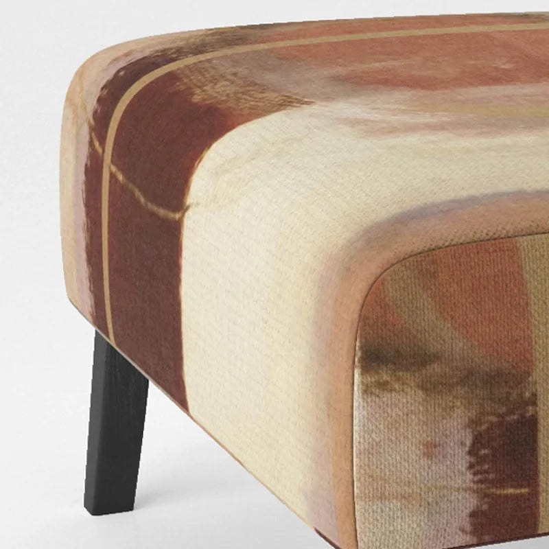 Fauteuil d'appoint abstrait rembourré en marron chocolat et moderne et contemporain