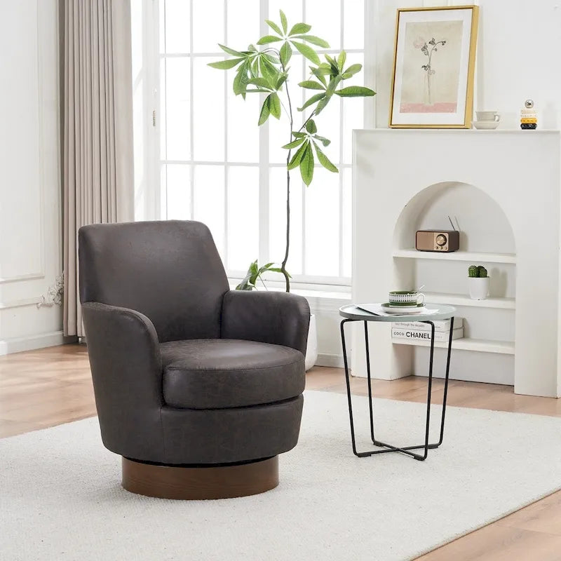 Fauteuil pivotant en similicuir