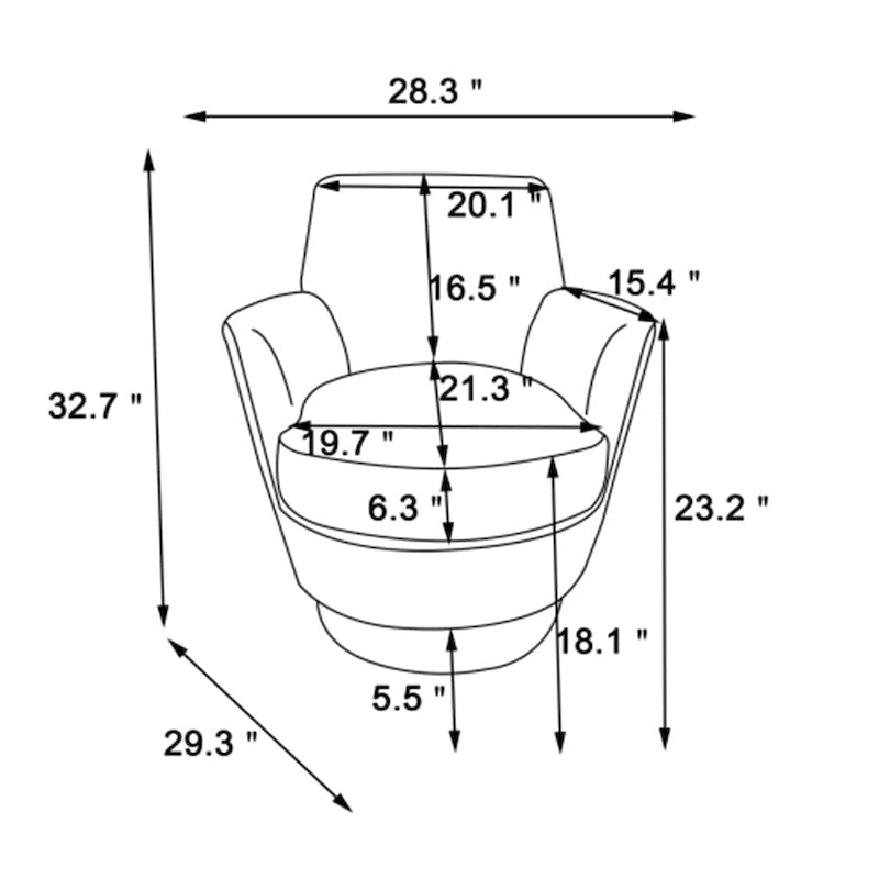 Fauteuil pivotant en similicuir