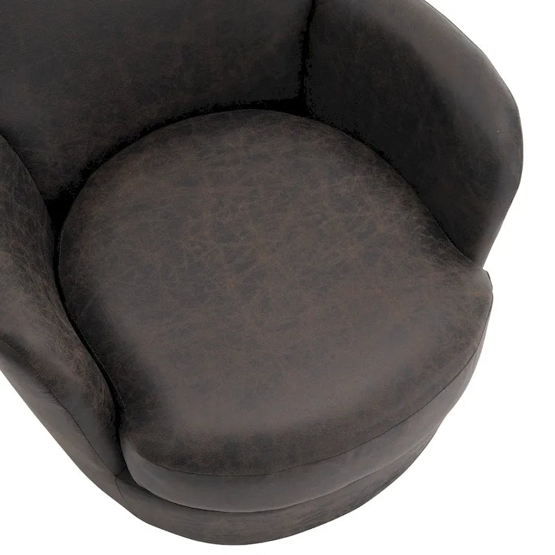 Fauteuil pivotant en similicuir