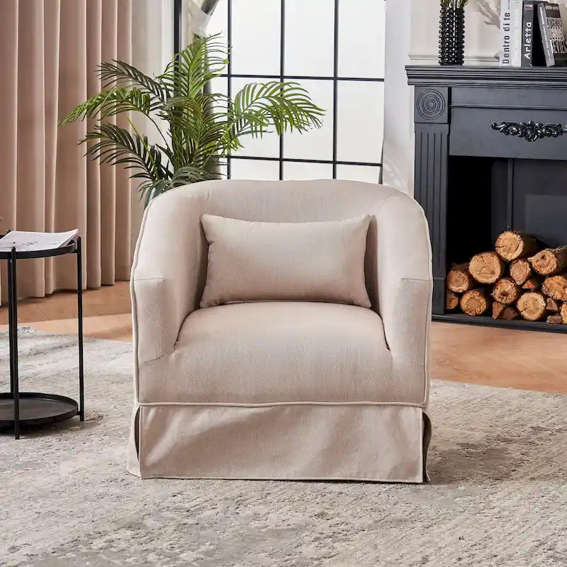 Fauteuil pivotant avec ottoman, Fauteuil d'appoint pivotant pour salon